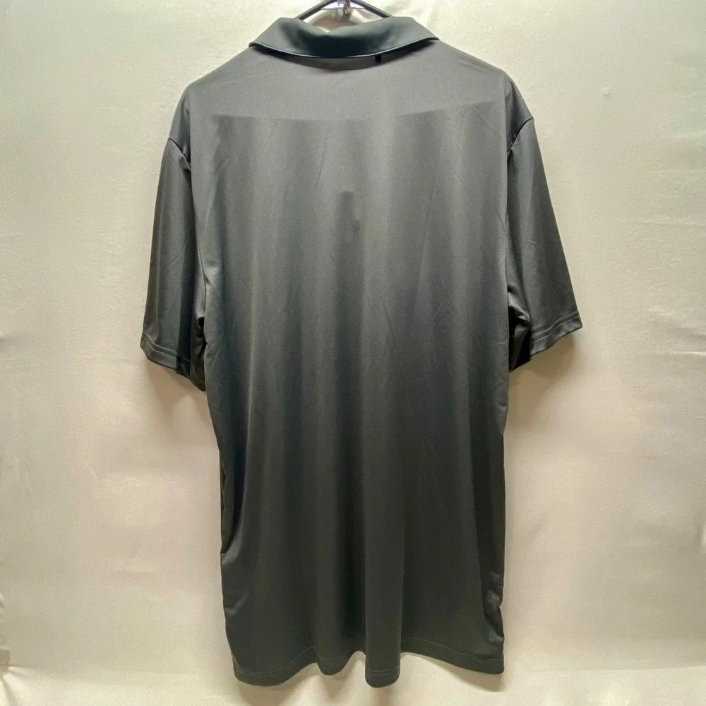 Adidas Polo Shirt Men's XL‎ Gray Short Sleeve Logo Performance Golf Top GUC